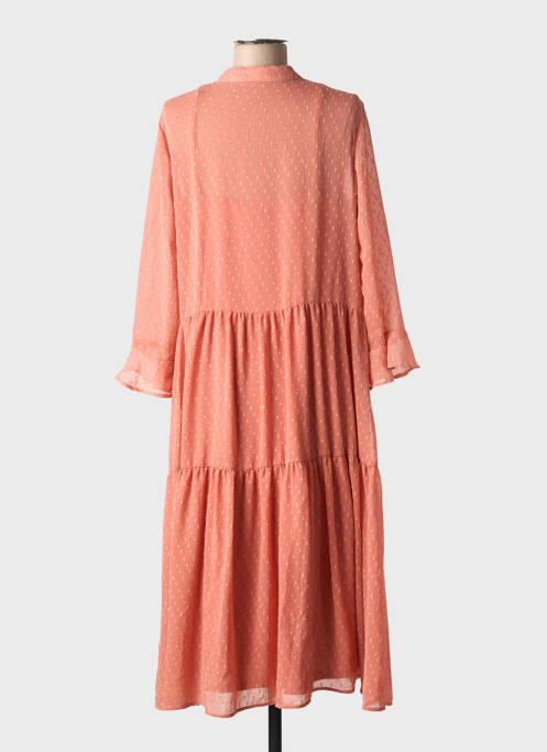 Robe mi-longue orange VILA pour femme