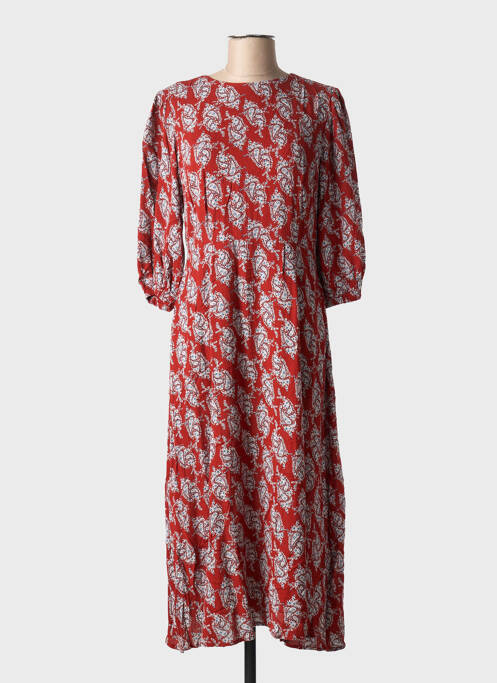 Robe mi-longue rouge LOUCHE pour femme
