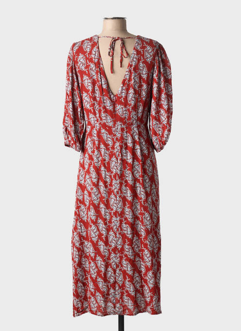 Robe mi-longue rouge LOUCHE pour femme