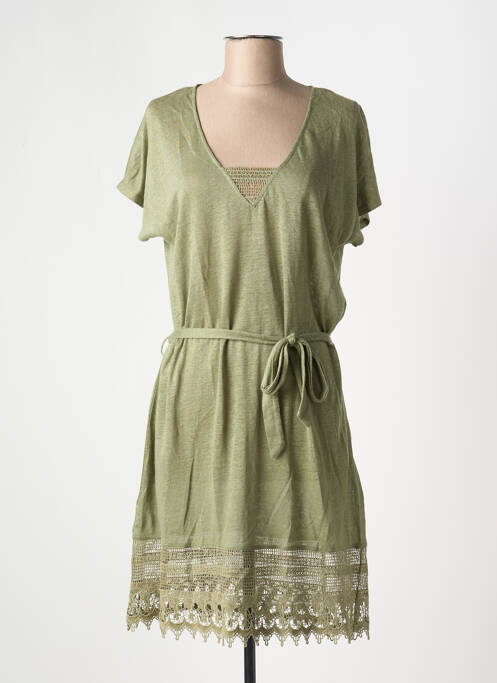 Robe mi-longue vert ATELIERS DE LA MAILLE pour femme