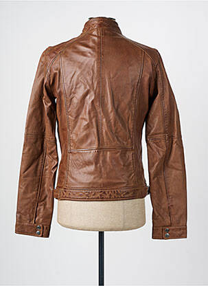 Veste en cuir manches longues marron OAKWOOD homme