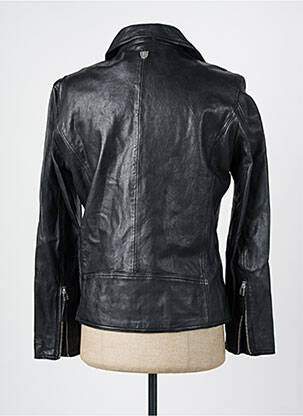 Veste en cuir poches noir LADC homme