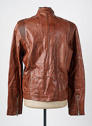 Veste en cuir poches marron REDSKINS homme