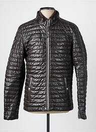 Veste en cuir finition intérieure doublure satiné marron OAKWOOD homme