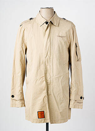 Trench tissage popeline sans capuche beige BOMBERS homme