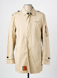 Trench tissage popeline sans capuche beige BOMBERS homme
