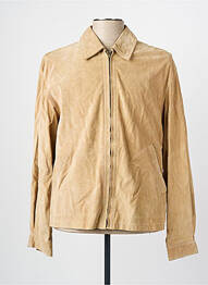 Veste en cuir tissage suedine beige REDSKINS homme