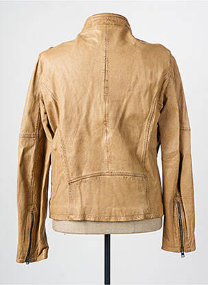 Veste en cuir poches beige OAKWOOD homme