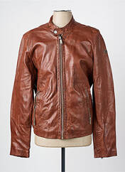Veste en cuir marron REDSKINS pour homme seconde vue