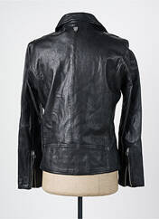 Veste en cuir noir LADC pour homme seconde vue