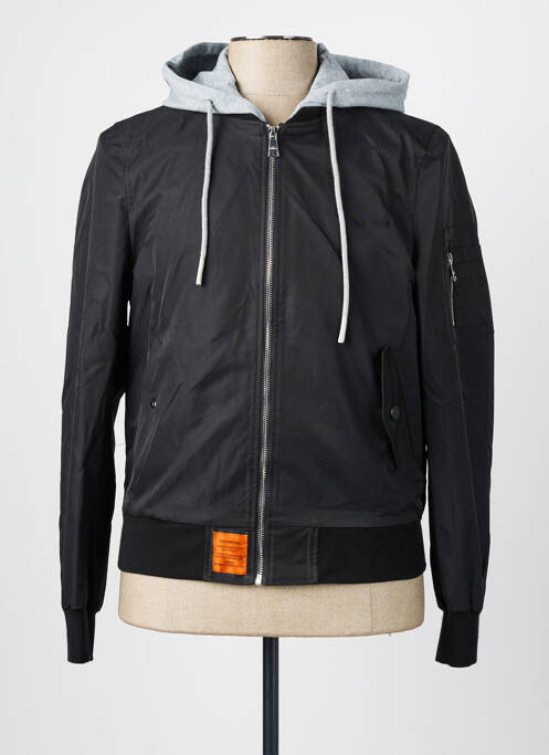 Blouson noir BOMBERS pour homme