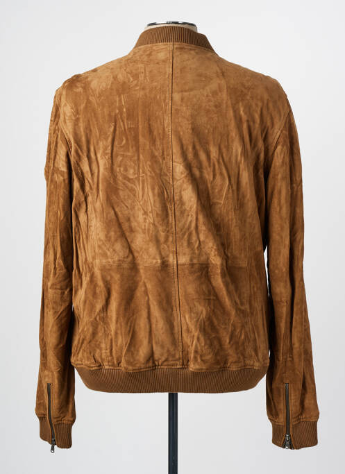 Veste en cuir marron KILIWATCH pour homme