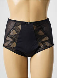 Culotte haute tissage satiné noir EMPREINTE femme
