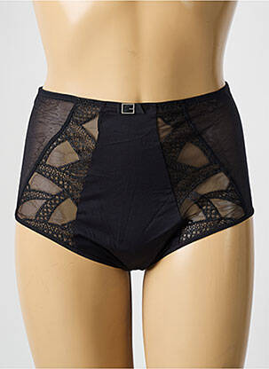 Culotte haute tissage satiné noir EMPREINTE femme