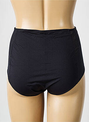 Culotte haute tissage satiné noir EMPREINTE femme