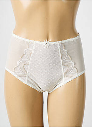 Culotte haute effet matière satinée beige EMPREINTE femme