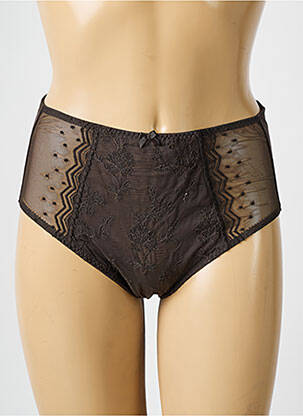 Culotte haute légère et transparente marron EMPREINTE femme