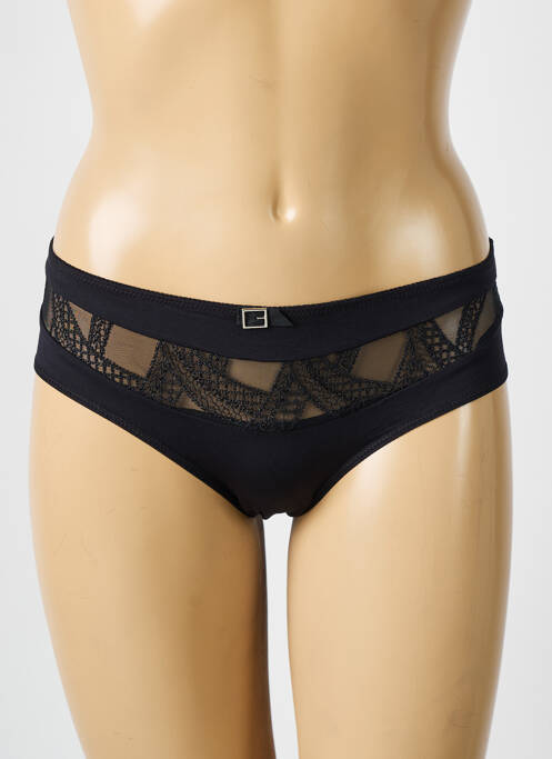 Culotte tissage satiné noir EMPREINTE femme