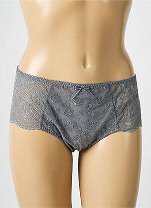 Shorty effet matière satinée gris EMPREINTE femme