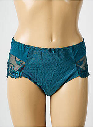 Shorty tissage satiné vert EMPREINTE femme