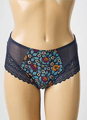 Shorty tissage satiné bleu EMPREINTE femme