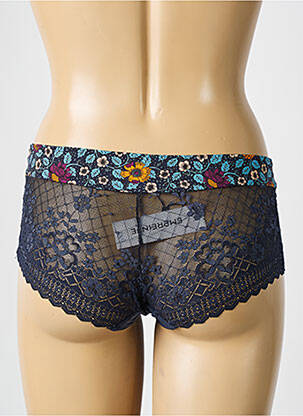 Shorty effet matière satinée bleu EMPREINTE femme