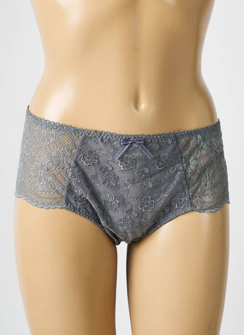 Shorty effet matière satinée gris EMPREINTE femme