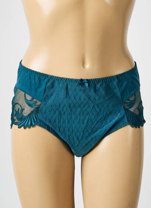 Shorty tissage satiné vert EMPREINTE femme