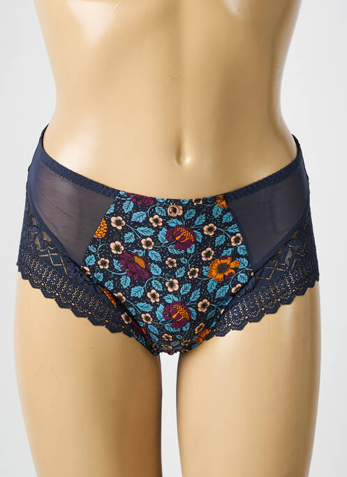 Shorty tissage satiné bleu EMPREINTE femme