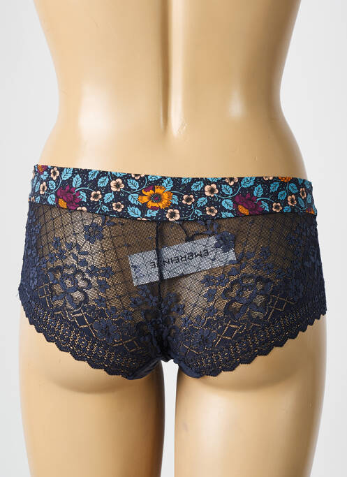 Shorty effet matière satinée bleu EMPREINTE femme