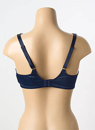Soutien-gorge effet matière satinée haut soutien-gorge emboitant bleu EMPREINTE femme