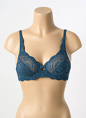 Soutien-gorge effet matière satinée haut soutien-gorge emboitant bleu TRIUMPH femme