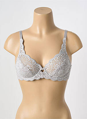 Soutien-gorge tissage dentelle haut soutien-gorge emboitant gris TRIUMPH femme