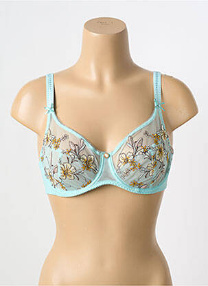 Soutien-gorge légère et transparente haut soutien-gorge emboitant bleu EMPREINTE femme