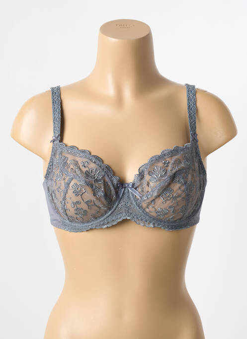 Soutien-gorge légère et transparente haut soutien-gorge emboitant gris EMPREINTE femme