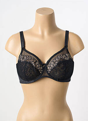 Soutien-gorge tissage dentelle haut soutien-gorge emboitant noir EMPREINTE femme