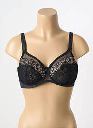 Soutien-gorge tissage dentelle haut soutien-gorge emboitant noir EMPREINTE femme