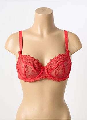 Soutien-gorge effet matière satinée haut soutien-gorge emboitant rouge EMPREINTE femme
