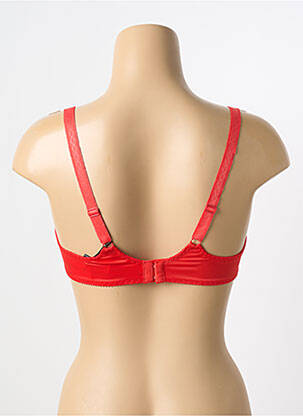 Soutien-gorge effet matière satinée haut soutien-gorge emboitant rouge EMPREINTE femme