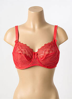 Soutien-gorge légère et transparente haut soutien-gorge emboitant rouge EMPREINTE femme