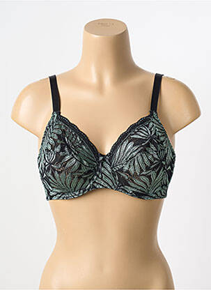 Soutien-gorge broderie haut soutien-gorge emboitant noir ANTIGEL femme