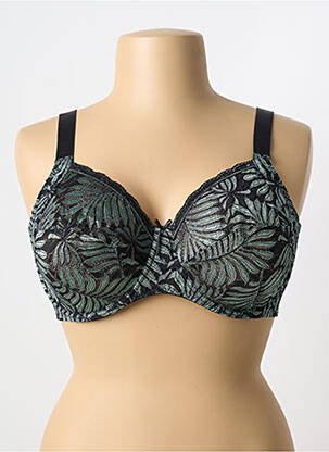 Soutien-gorge broderie haut soutien-gorge emboitant noir ANTIGEL femme
