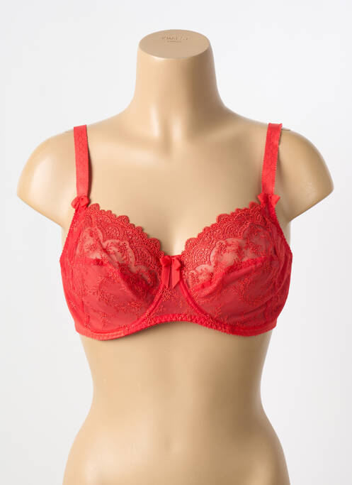Soutien-gorge légère et transparente haut soutien-gorge emboitant rouge EMPREINTE femme