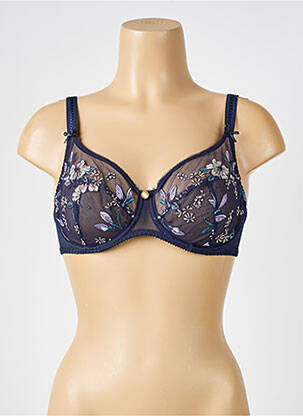 Soutien-gorge broderie haut soutien-gorge emboitant bleu EMPREINTE femme