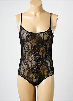 Body lingerie légère et transparente noir ARTIMAGLIA femme
