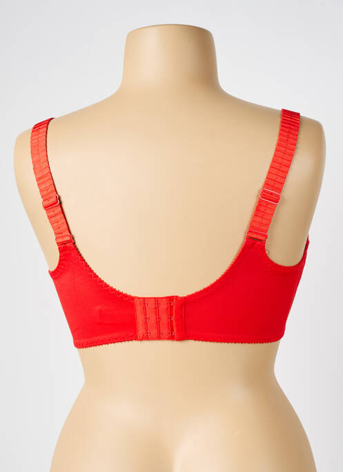 Soutien-gorge effet matière satinée haut soutien-gorge emboitant rouge EMPREINTE femme