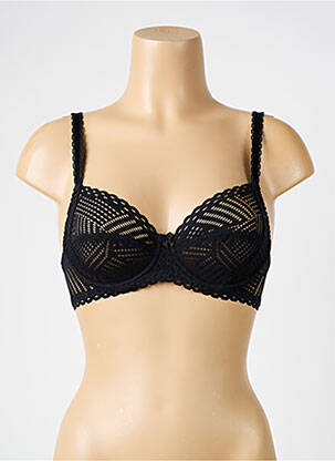 Soutien-gorge légère et transparente haut soutien-gorge emboitant noir ANTIGEL femme