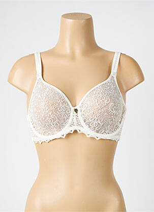 Soutien-gorge effet matière satinée haut soutien-gorge emboitant beige EMPREINTE femme