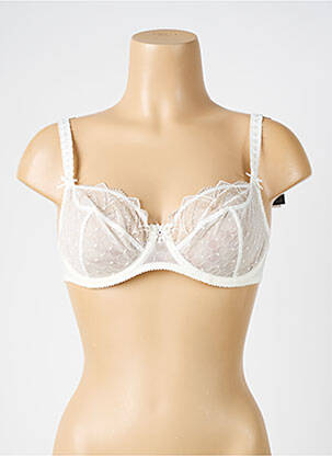 Soutien-gorge effet matière satinée haut soutien-gorge balconnet beige EMPREINTE femme