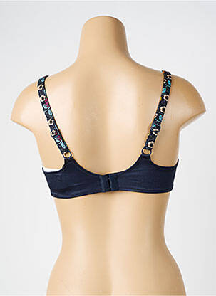 Soutien-gorge effet matière satinée haut soutien-gorge emboitant bleu EMPREINTE femme